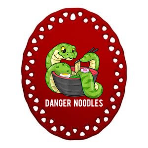 Danger Noodles Snake Ramen Noodle Rattlesnake Ceramic Oval Ornament