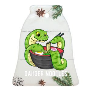 Danger Noodles Snake Ramen Noodle Rattlesnake Ceramic Bell Ornament