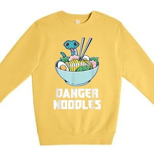 Danger Noodles Snake Kawaii Anime Funny Ramen Soup Snakes Premium Crewneck Sweatshirt