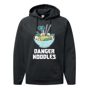 Danger Noodles Snake Kawaii Anime Funny Ramen Soup Snakes Performance Fleece Hoodie