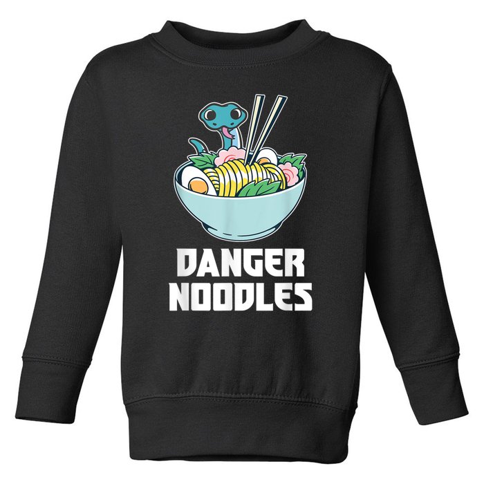 Danger Noodles Snake Kawaii Anime Funny Ramen Soup Snakes Toddler Sweatshirt