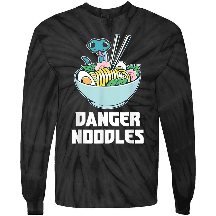 Danger Noodles Snake Kawaii Anime Funny Ramen Soup Snakes Tie-Dye Long Sleeve Shirt