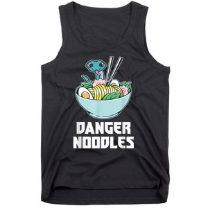 Danger Noodles Snake Kawaii Anime Funny Ramen Soup Snakes Tank Top