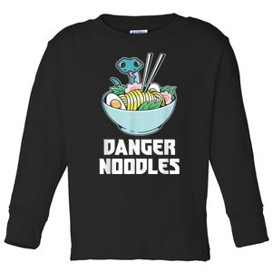 Danger Noodles Snake Kawaii Anime Funny Ramen Soup Snakes Toddler Long Sleeve Shirt