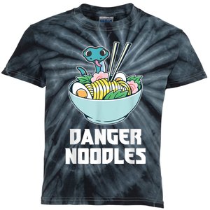 Danger Noodles Snake Kawaii Anime Funny Ramen Soup Snakes Kids Tie-Dye T-Shirt