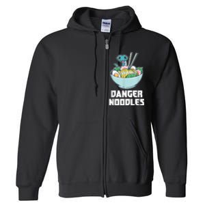 Danger Noodles Snake Kawaii Anime Funny Ramen Soup Snakes Full Zip Hoodie