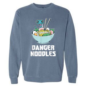 Danger Noodles Snake Kawaii Anime Funny Ramen Soup Snakes Garment-Dyed Sweatshirt