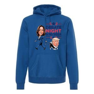 Debate Night Showdown Kamala Dog Walks Trump Premium Hoodie