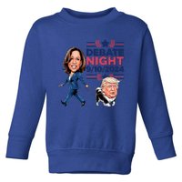 Debate Night Showdown Kamala Dog Walks Trump Toddler Sweatshirt