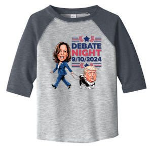 Debate Night Showdown Kamala Dog Walks Trump Toddler Fine Jersey T-Shirt