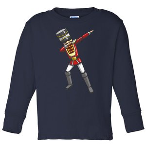 Dabbing Nutcracker Soldier Toy Christmas Dab Dance Toddler Long Sleeve Shirt