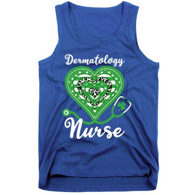 Dermatology Nurse Stethoscope Heart Us Flag Shamrock Leopard Gift Tank Top