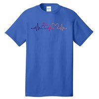 Distressed Nurse Stethoscope Heartbeat Graphic Stethoscope Gift Tall T-Shirt