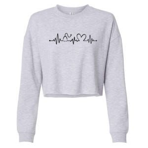 Distressed Nurse Stethoscope Heartbeat Graphic Stethoscope Meaningful Gift Cropped Pullover Crew