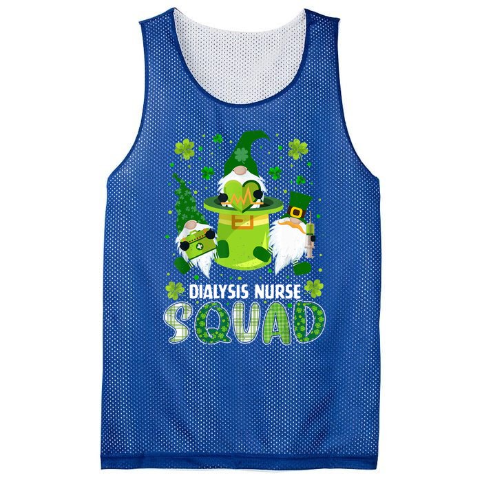 Dialysis Nurse Squad Nursing St Patrick Day Gnomes Irish Gift Mesh Reversible Basketball Jersey Tank