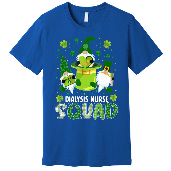 Dialysis Nurse Squad Nursing St Patrick Day Gnomes Irish Gift Premium T-Shirt