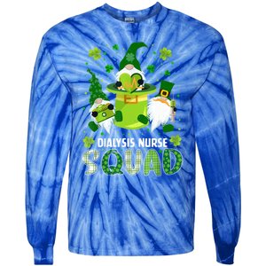 Dialysis Nurse Squad Nursing St Patrick Day Gnomes Irish Gift Tie-Dye Long Sleeve Shirt