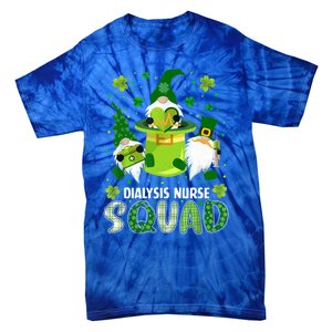 Dialysis Nurse Squad Nursing St Patrick Day Gnomes Irish Gift Tie-Dye T-Shirt