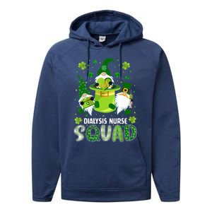 Dialysis Nurse Squad Nursing St Patrick Day Gnomes Irish Gift Performance Fleece Hoodie