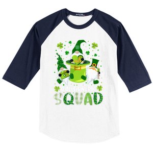 Dialysis Nurse Squad Nursing St Patrick Day Gnomes Irish Gift Baseball Sleeve Shirt