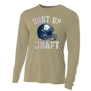 Draft Night Shut Up & Draft Fantasy Football Genius Newbie Cooling Performance Long Sleeve Crew