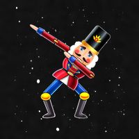 Dabbing Nutcracker Squad Deez Nuts Funny Christmas Pajamas Ladies PosiCharge Tri-Blend Wicking Tank