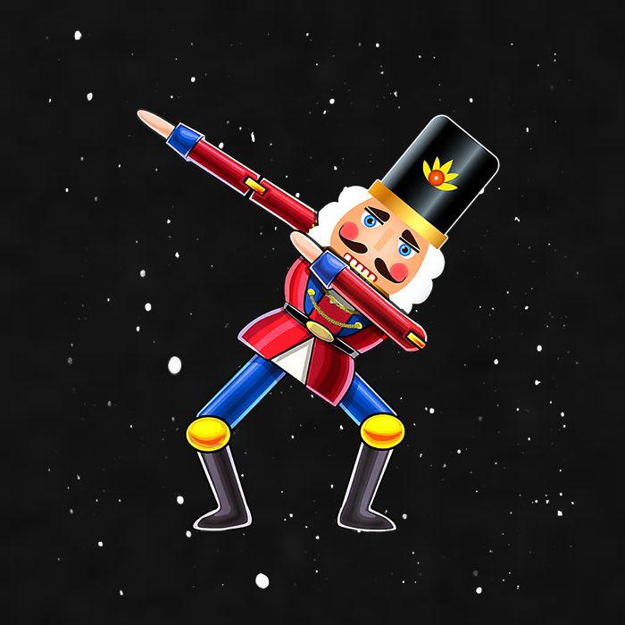 Dabbing Nutcracker Squad Deez Nuts Funny Christmas Pajamas Ladies PosiCharge Tri-Blend Wicking Tank