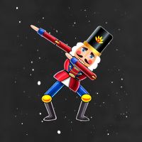 Dabbing Nutcracker Squad Deez Nuts Funny Christmas Pajamas Cool Comfort Performance Bucket Hat