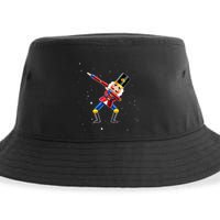 Dabbing Nutcracker Squad Deez Nuts Funny Christmas Pajamas Sustainable Bucket Hat