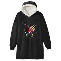 Dabbing Nutcracker Squad Deez Nuts Funny Christmas Pajamas Hooded Wearable Blanket