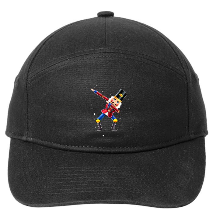 Dabbing Nutcracker Squad Deez Nuts Funny Christmas Pajamas 7-Panel Snapback Hat