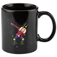Dabbing Nutcracker Squad Deez Nuts Funny Christmas Pajamas 11oz C Handle Ceramic Mug
