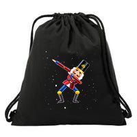 Dabbing Nutcracker Squad Deez Nuts Funny Christmas Pajamas Drawstring Bag
