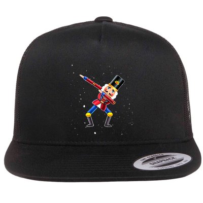 Dabbing Nutcracker Squad Deez Nuts Funny Christmas Pajamas Flatbill Hat