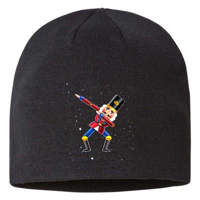 Dabbing Nutcracker Squad Deez Nuts Funny Christmas Pajamas Sustainable Beanie