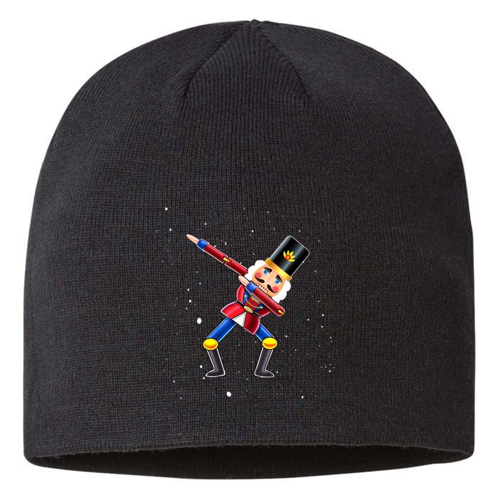Dabbing Nutcracker Squad Deez Nuts Funny Christmas Pajamas Sustainable Beanie