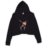 Dabbing Nutcracker Squad Deez Nuts Funny Christmas Pajamas Crop Fleece Hoodie