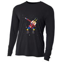 Dabbing Nutcracker Squad Deez Nuts Funny Christmas Pajamas Cooling Performance Long Sleeve Crew