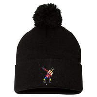 Dabbing Nutcracker Squad Deez Nuts Funny Christmas Pajamas Pom Pom 12in Knit Beanie