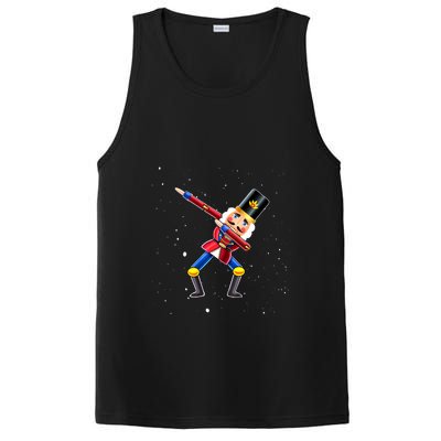 Dabbing Nutcracker Squad Deez Nuts Funny Christmas Pajamas PosiCharge Competitor Tank