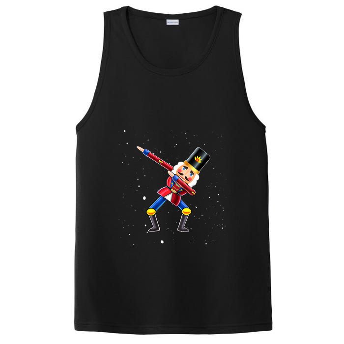 Dabbing Nutcracker Squad Deez Nuts Funny Christmas Pajamas PosiCharge Competitor Tank