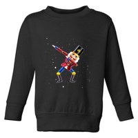 Dabbing Nutcracker Squad Deez Nuts Funny Christmas Pajamas Toddler Sweatshirt
