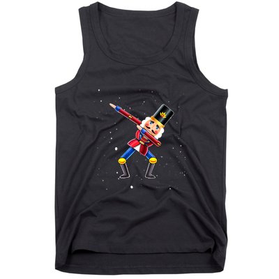 Dabbing Nutcracker Squad Deez Nuts Funny Christmas Pajamas Tank Top