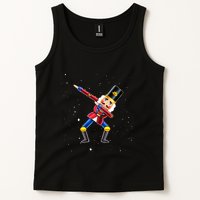 Dabbing Nutcracker Squad Deez Nuts Funny Christmas Pajamas Tank Top
