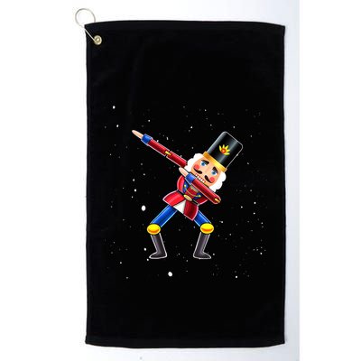 Dabbing Nutcracker Squad Deez Nuts Funny Christmas Pajamas Golf Towel