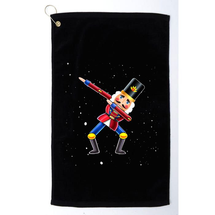 Dabbing Nutcracker Squad Deez Nuts Funny Christmas Pajamas Golf Towel