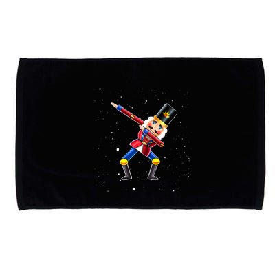 Dabbing Nutcracker Squad Deez Nuts Funny Christmas Pajamas Microfiber Hand Towel