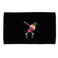 Dabbing Nutcracker Squad Deez Nuts Funny Christmas Pajamas Microfiber Hand Towel