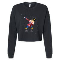 Dabbing Nutcracker Squad Deez Nuts Funny Christmas Pajamas Cropped Pullover Crew