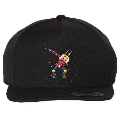 Dabbing Nutcracker Squad Deez Nuts Funny Christmas Pajamas Wool Snapback Cap